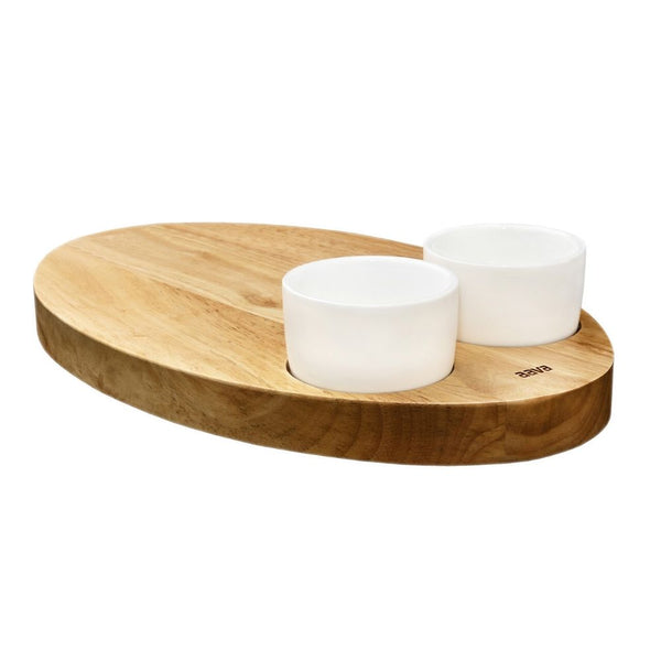 Aava – Ellipse Wooden Serving Platter, 2 Cups