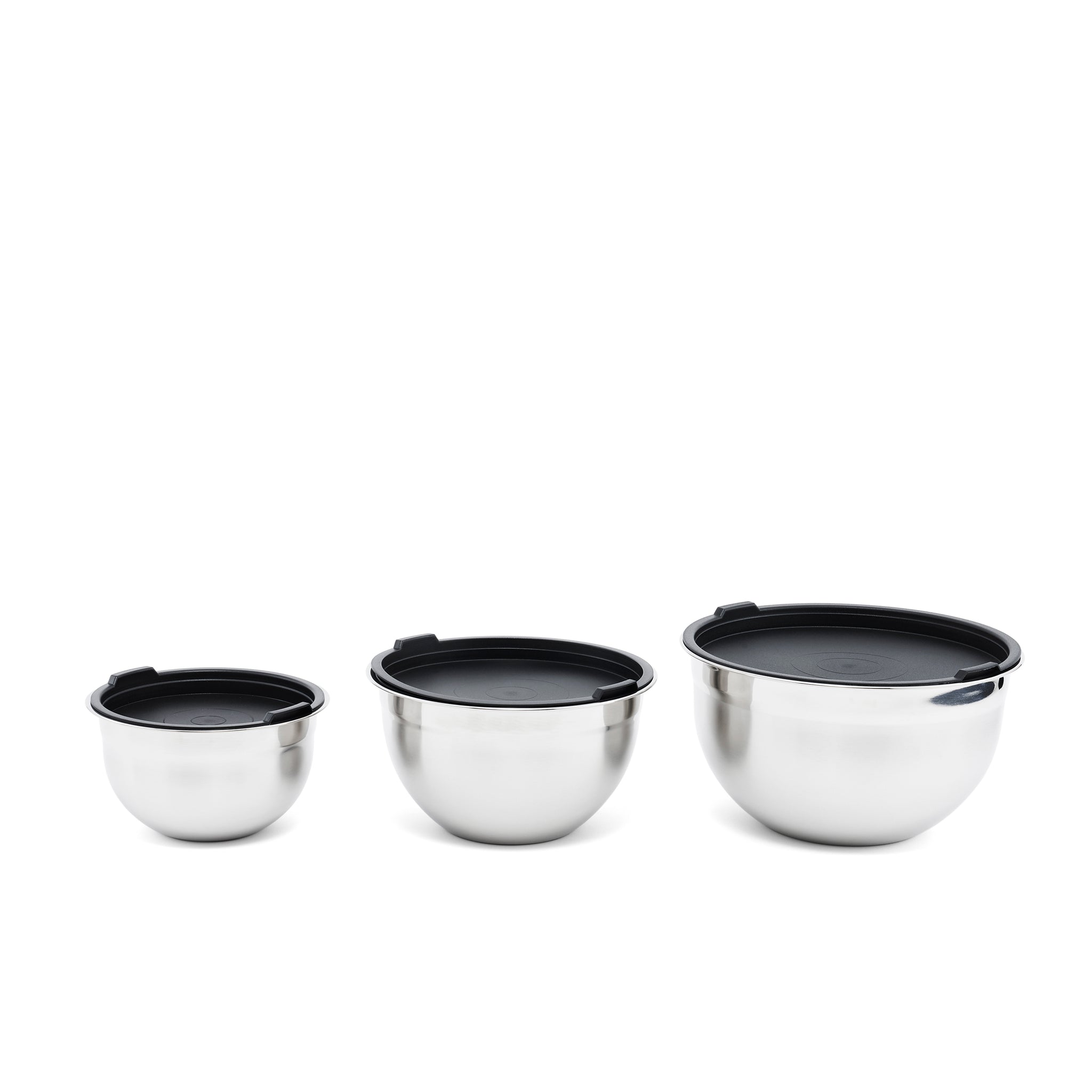Aava - Stainless Steel Salad Bowl Set of 3pcs